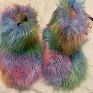 Fun furry slippers